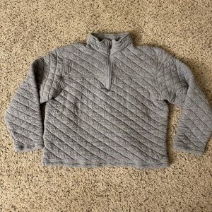 Eddie Bauer Quilted 1/4 Zip Pullover Sweater